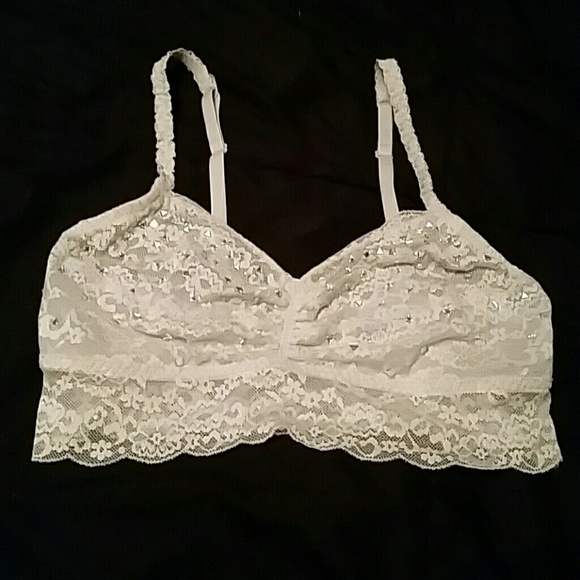 Victorias Secret Bralette Silver with bling Medium