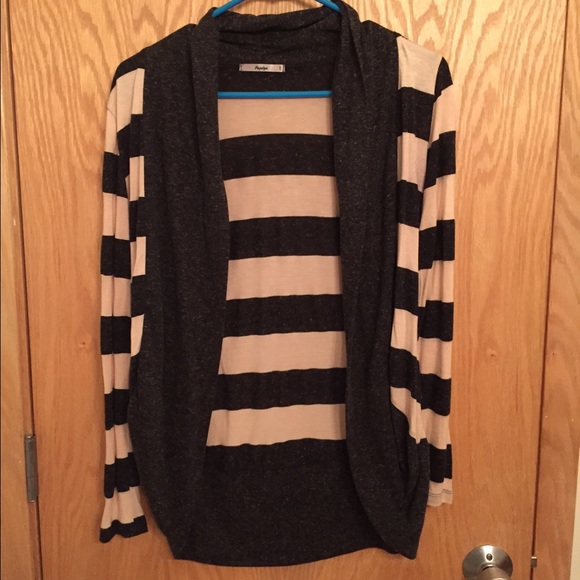 Papaya Light Pink and Charcoal Gray Cardigan