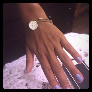 Alex & Ani 'J' monogram energy bracelet