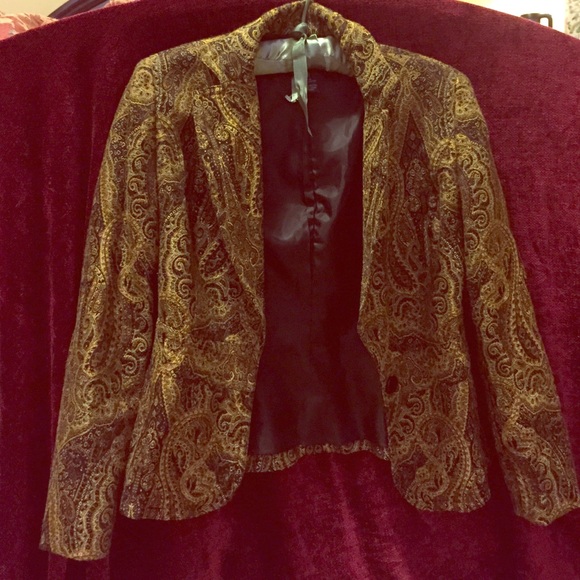 Gold paisley blazer