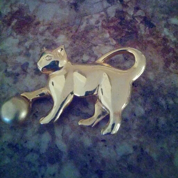 Gold Cat Pin