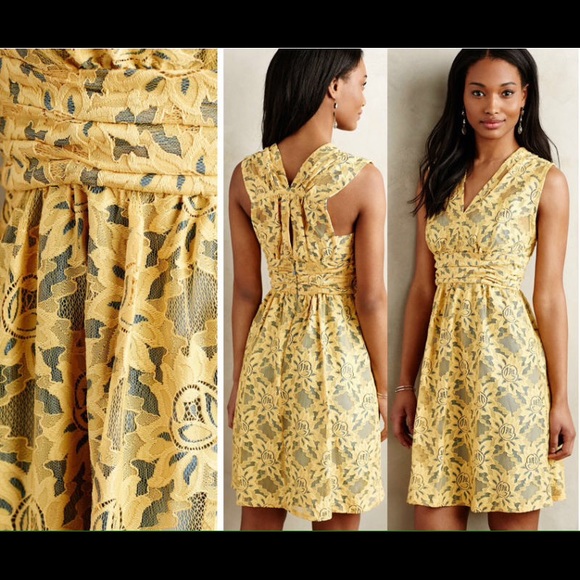 Anthropologie Yellow Plenty by Tracy Reese Dress