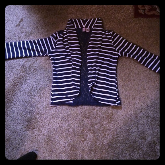 Navy blue and white blazer - Picture 1 of 3