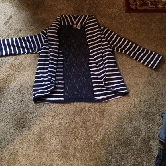 Navy blue and white blazer - Picture 2 of 3