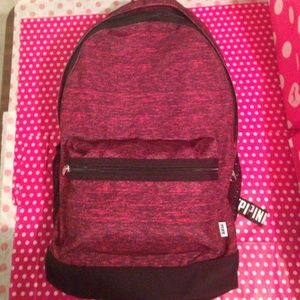 Victoria's Secret Pink Maroon Marl Backpack