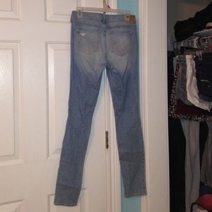 Light wash slightly distressed hollister jeans