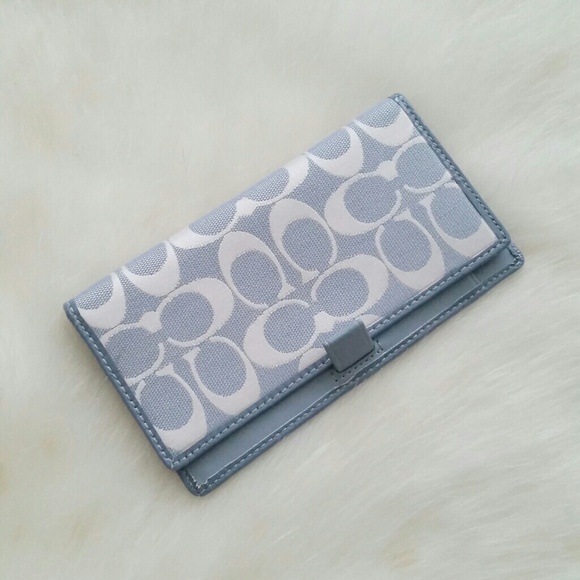 Coach Clutches & Wallets - FINAL SALE! Coach Blue Checkbook Cover Wallet
