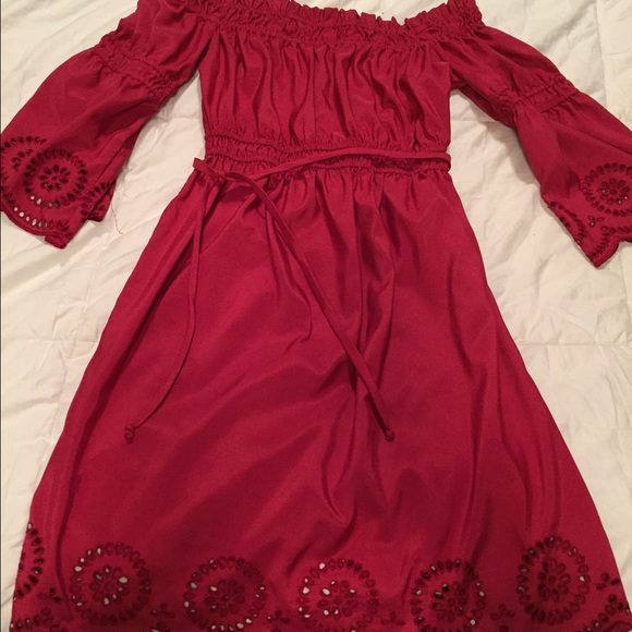 Whimsical burgundy dress