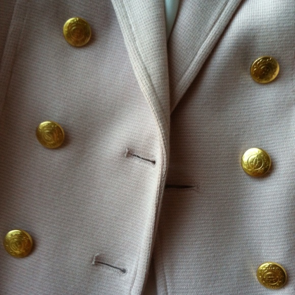 Blush coat with gold buttons SOLD - Picture 2 of 3