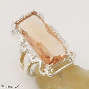 ⚡️SALE⚡️Sweet Honey Topaz Sterling Silver Ring 7.5
