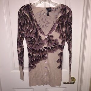 Flower print sweater