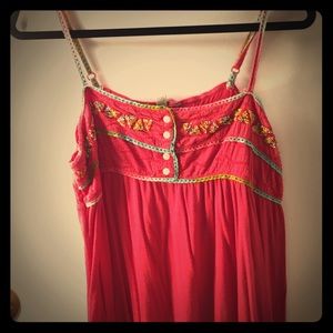 Super fun and soft coral tank top