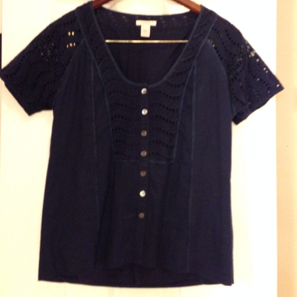 J. Crew eyelet top - Picture 1 of 3