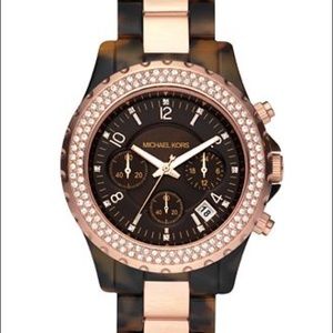 Michael Kors Women's Tortoise And Rose Gold Watch