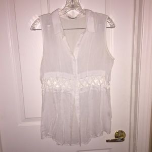Lucca couture button up tank
