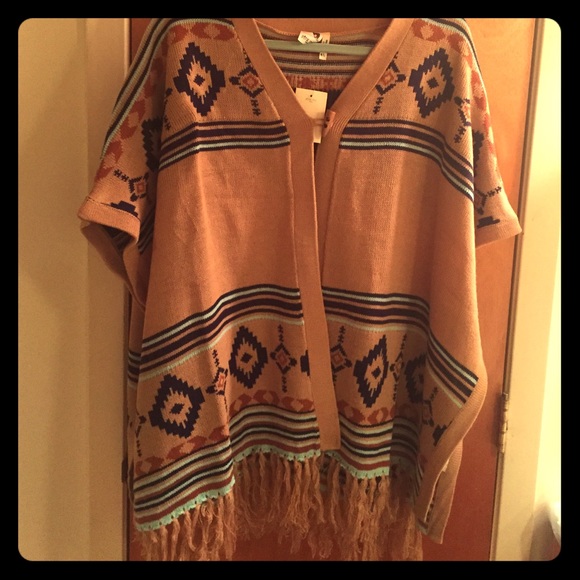 Pink owl size m/l poncho