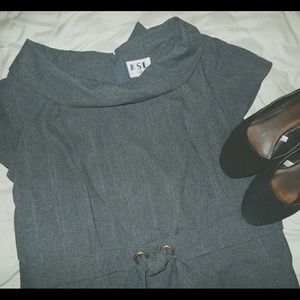 Gray cap-sleeve dress NWT