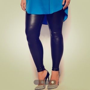 ASOS CURVE Leather Look Legging