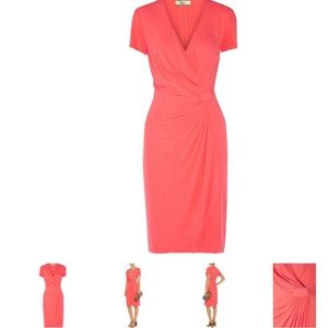 ISSA Wrap-effect jersey dress