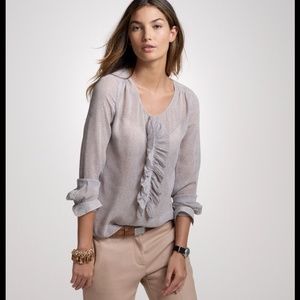 J.Crew Herringbone Loulou Blouse - Sz 6