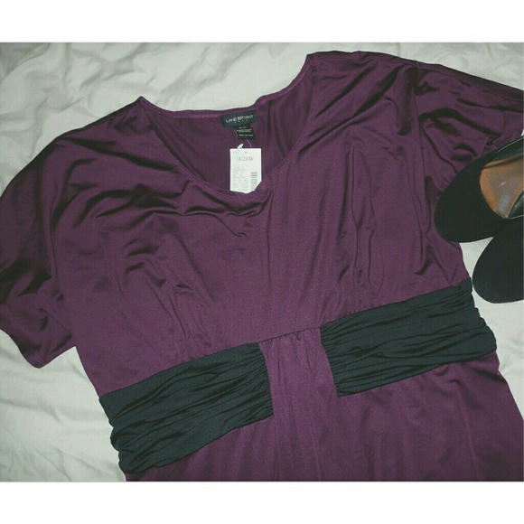 Lane Bryant plum & black cocktail dress NWT