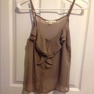 Brown sheer top!