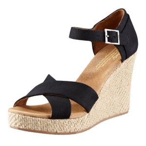 TOMS canvas wedge sandal