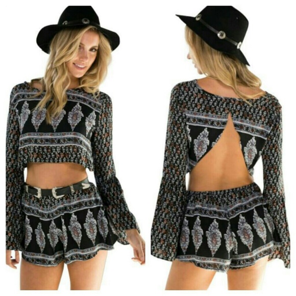 Dresses & Skirts - SOLD New Open Back 2 piece Crop Set