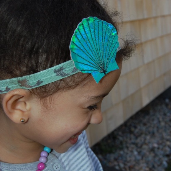 Mermaid halloween headbands Holographic leather