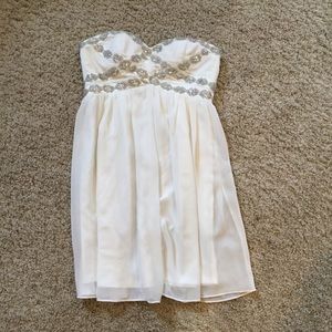 beautiful white dress, short