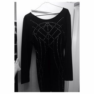 black beaded dress size medium
