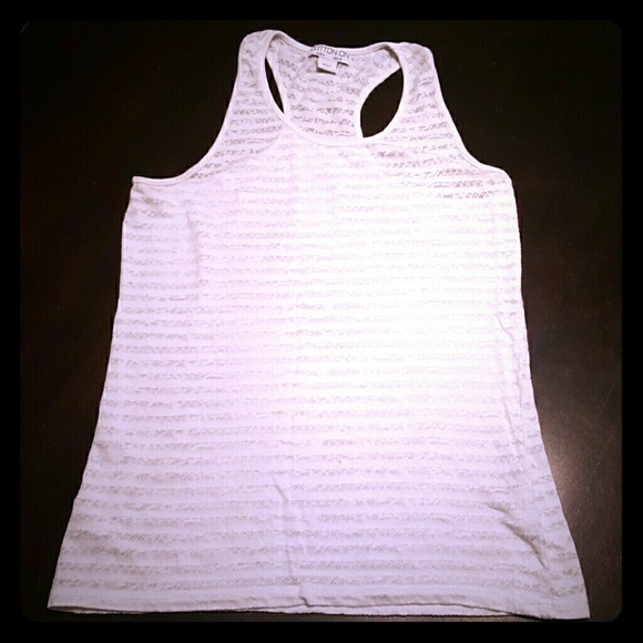 Cotton On Tops - Cream Lace Racerback Tank
