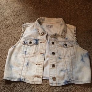 Acid wash jean jacket