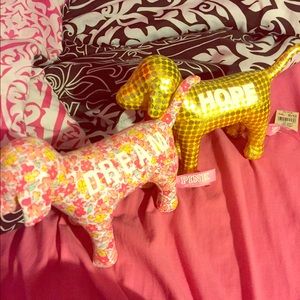 Hope and Dream stuffed dog from Pink