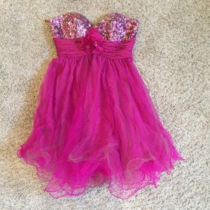 pink short homecoming dress!