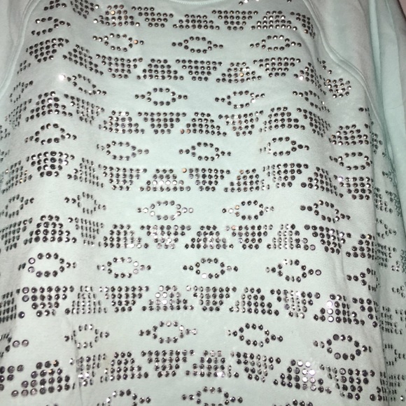 NWOT PINK Victoria's Secret Mint Bling Sweatshirt - Picture 2 of 2