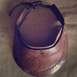 Leather visor