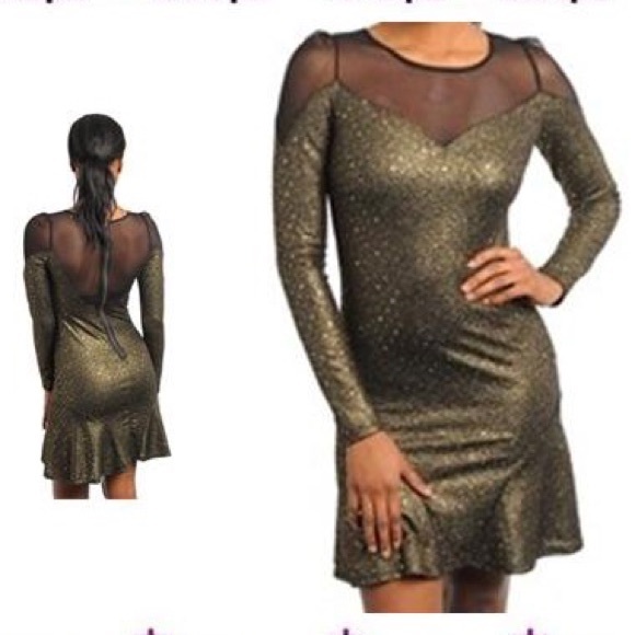 👑Black & Gold Shimmer Party Dress - Med (Clearance) - Picture 1 of 5