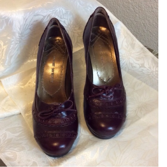 Ox blood Oxford loafer heels