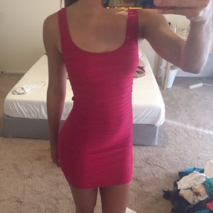 HOT PINK SPANDEX-TIGHT, NIGHT OUT DRESS 😝!!!