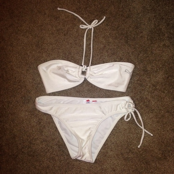 NWOT - Puma white bikini sz L - NEVER WORN