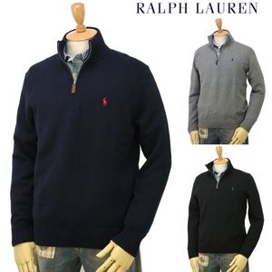 Polo Ralph Lauren half zip mock neck sweater