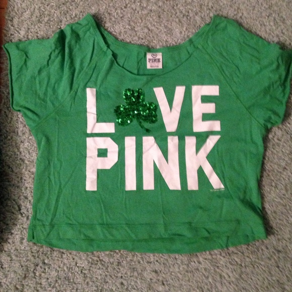 St. Patrick's Day Love Pink Crop Top