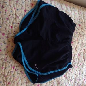 Black and blue nike shorts