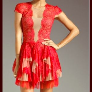 BcbgMaxazria Rochelle scallop lace dress