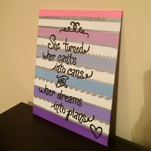 Girl Quote Painting