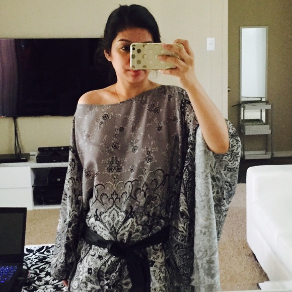 Lafayette 148 NY Kimono Belted Poncho - Picture 2 of 4