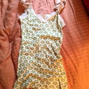 Hollister flower tank top small