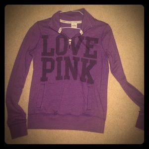 Victoria's Secret pink quarter zip