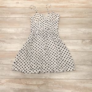 KEDS black n white bustier polka dot dress!